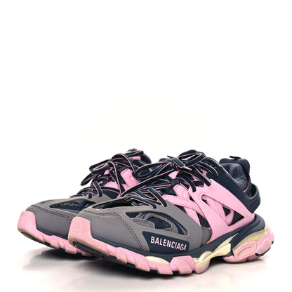 Balenciaga Mesh Nylon Womens Track Sneakers 37 Dark Grey Pink Grey 4 of 8