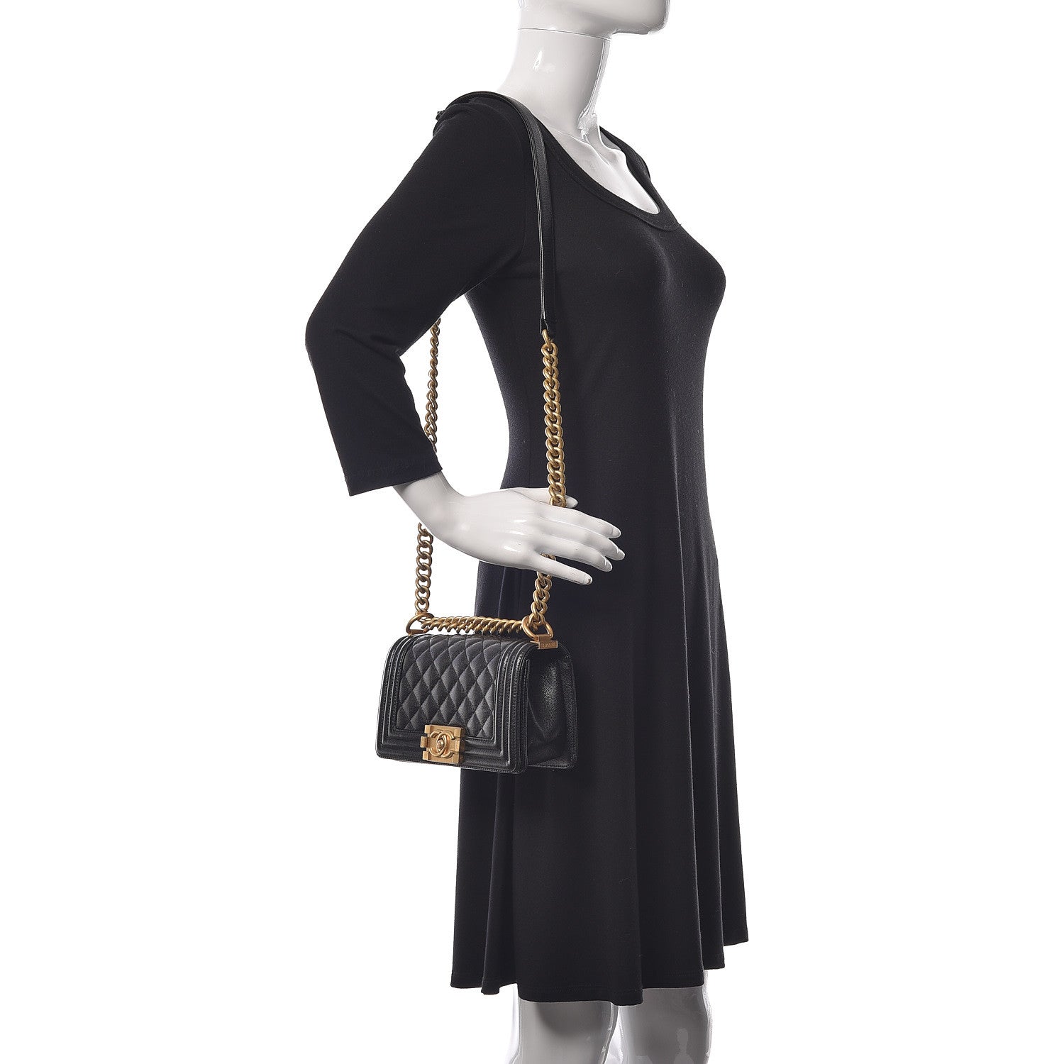 Chanel Caviar Quilted Small Boy Flap Black 2 of 11
