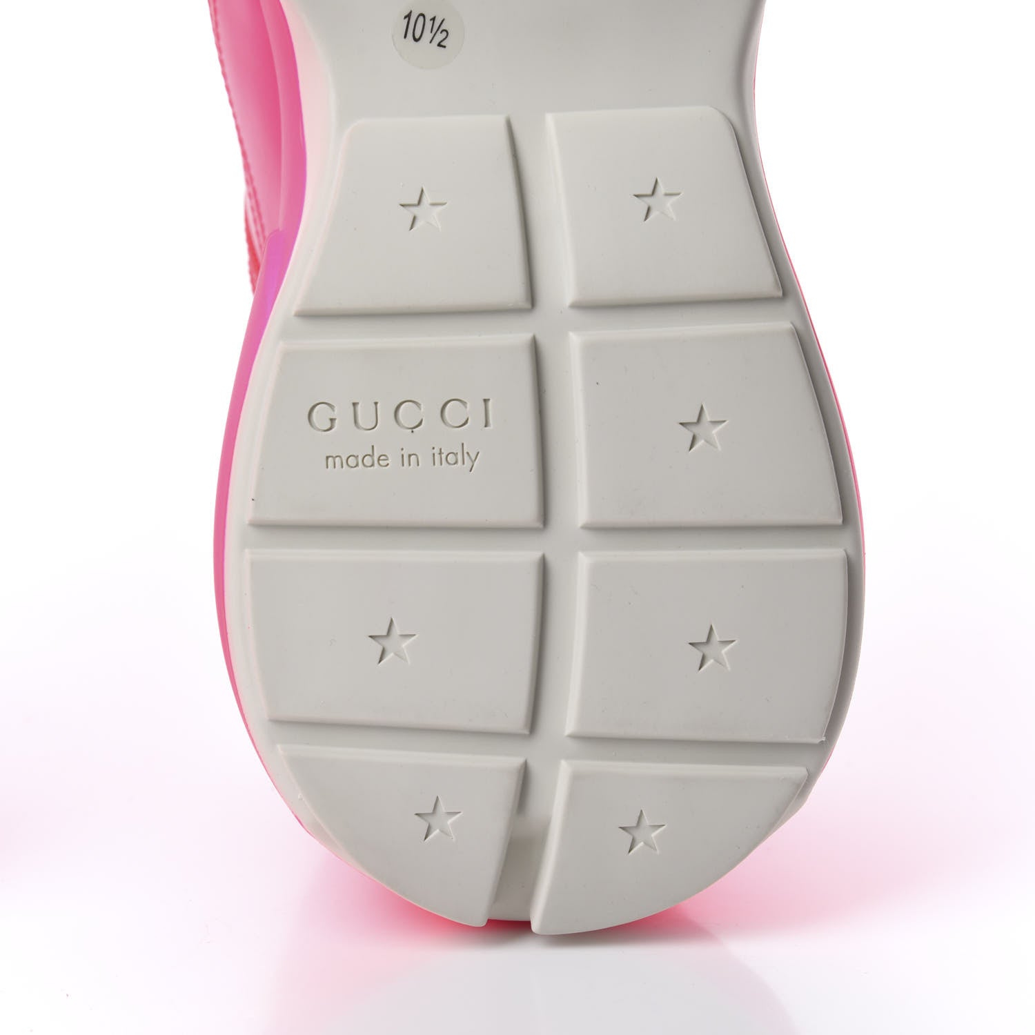 Gucci Calfskin Mens Rhyton Sneakers 10.5 Fuxia Fluo 9 of 10