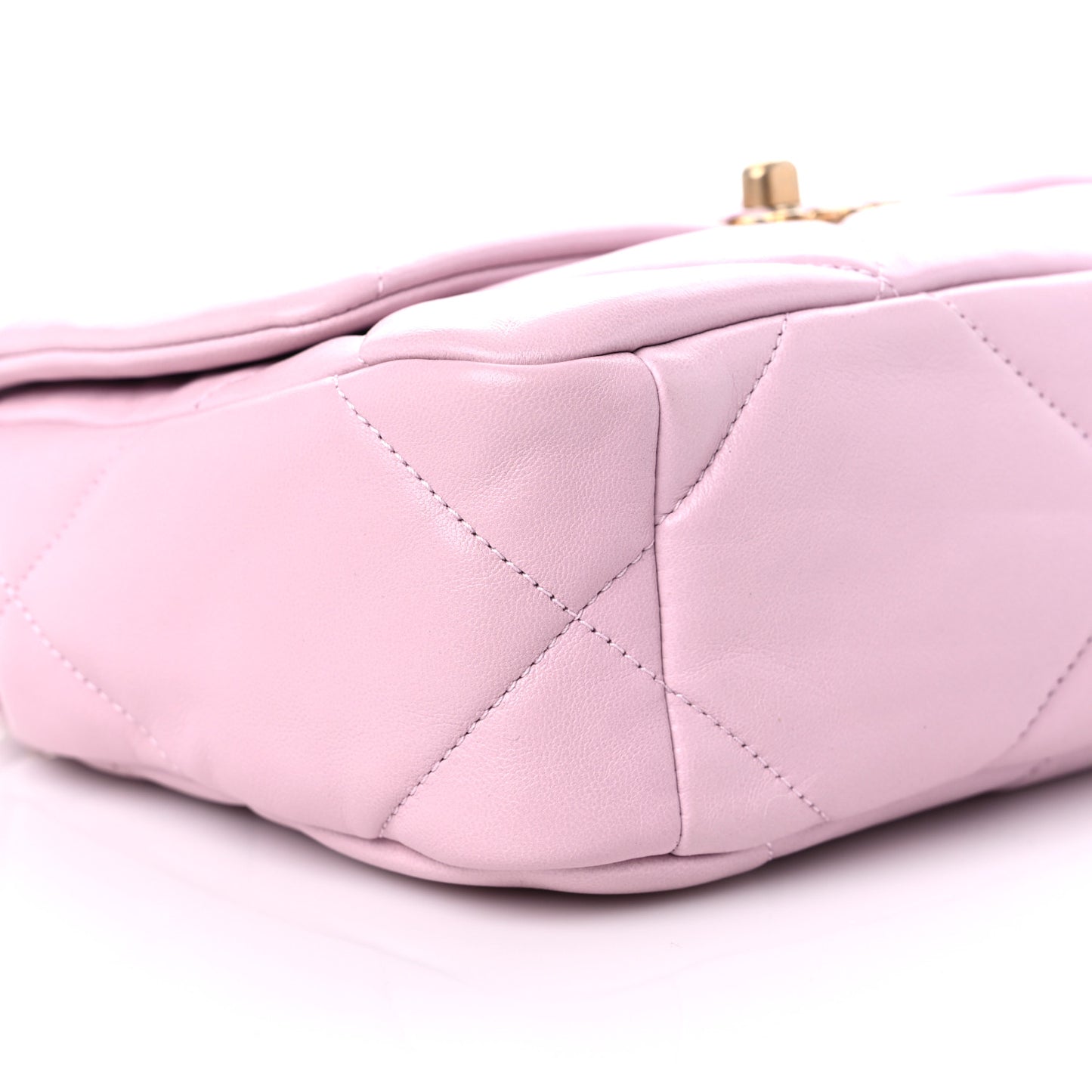 Lambskin Quilted Medium Chanel 19 Flap Light Pink