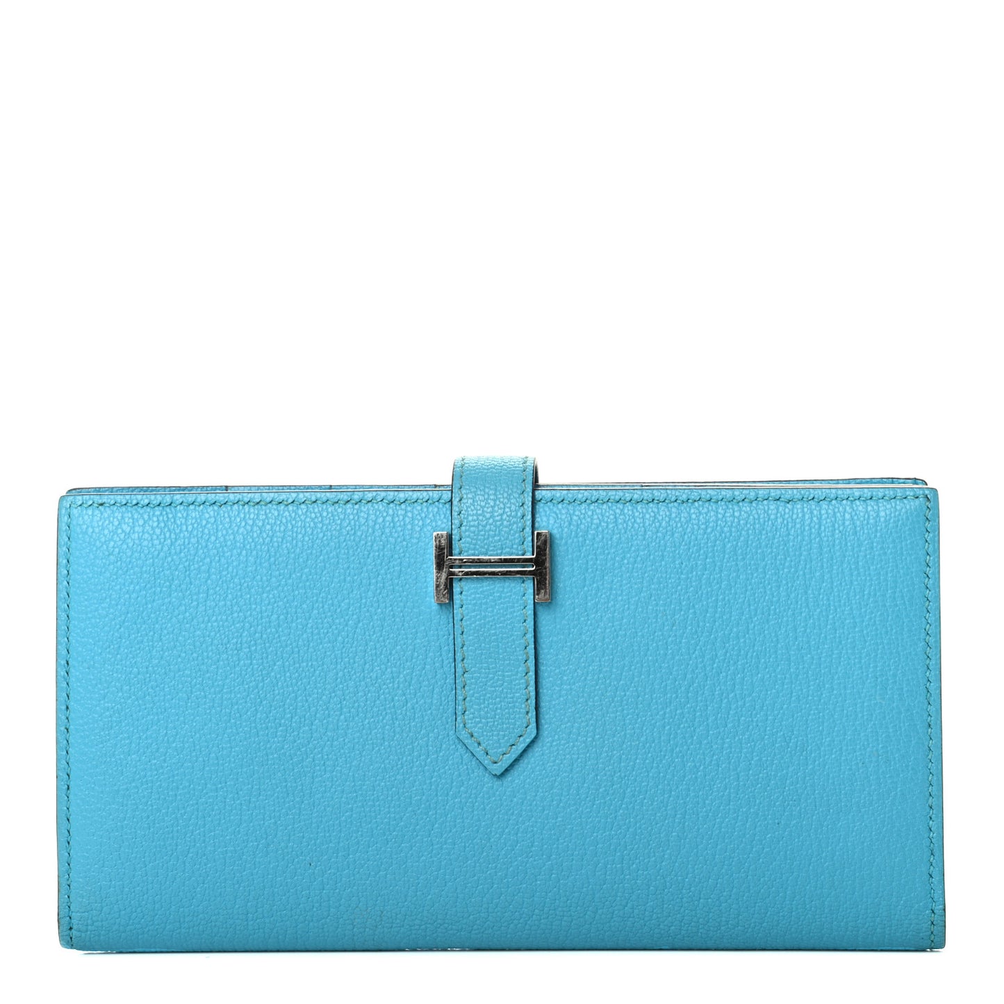 Chevre Mysore Bearn Gusset Wallet Bleu Azteque