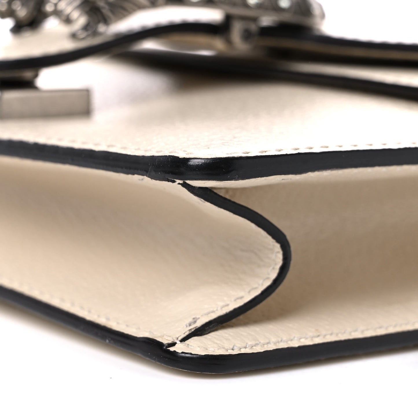 Textured Calfskin Crystal Mini Dionysus Shoulder Bag Mystic White