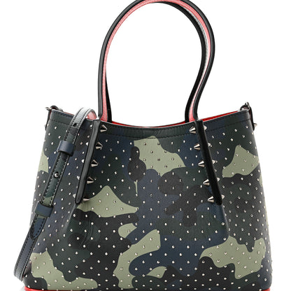 Christian Louboutin Calfskin Loubi Camouflage Spiked Mini Cabarock Shopper Tote Multicolor 8 of 10
