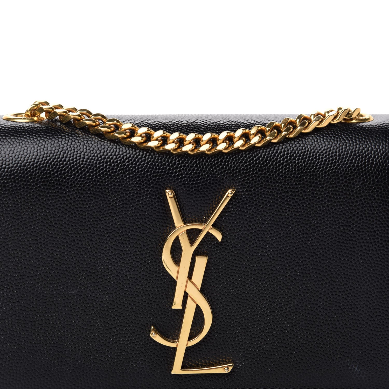 Saint Laurent Grain De Poudre Small Monogram Kate Satchel Black 14 of 14