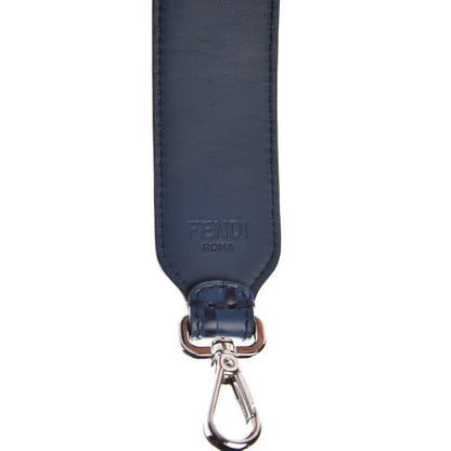 Fendi Calfskin FF Embossed Mini Strap You Blue 3 of 4