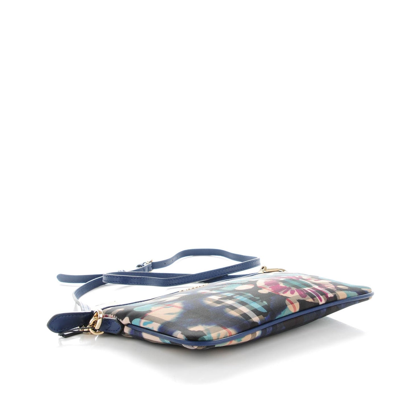 Horseferry Check Tie Dye Floral Print Peyton Crossbody Clutch Bag Brilliant Navy