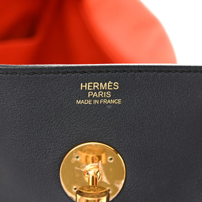 Hermes Swift Verso Lindy 30 Bleu Indigo Orange Poppy 6 of 16