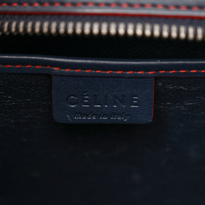 Celine Satin Calfskin Nano Debossed Luggage Navy Blue 6 of 11