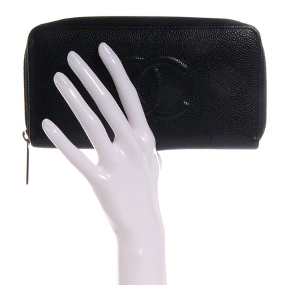 Chanel Caviar CC Large Gusset Zip Around Wallet Black 2 of 9