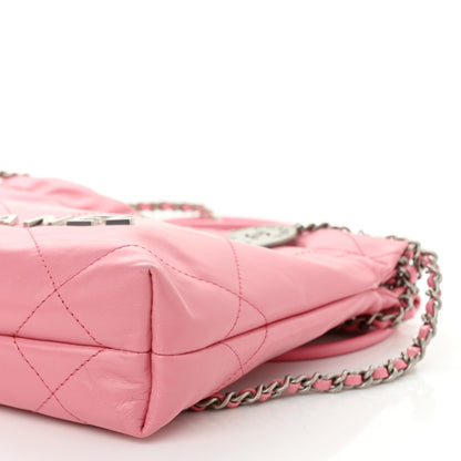 Chanel Shiny Calfskin Quilted Mini Chanel 22 Pink 10 of 10