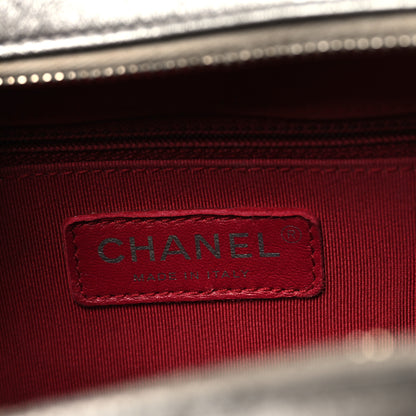 Chanel Metallic Lambskin Calfskin Quilted Medium Gabrielle Hobo Silver 6 of 10