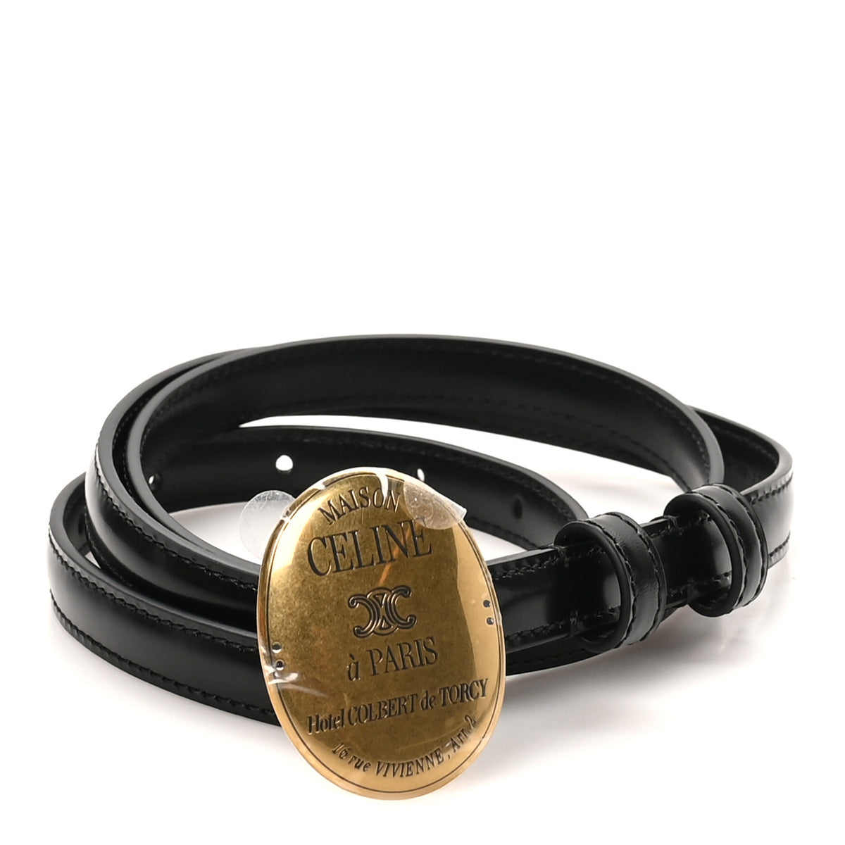 Taurillon Calfskin 13mm Mini Maison Belt 85 34 Black