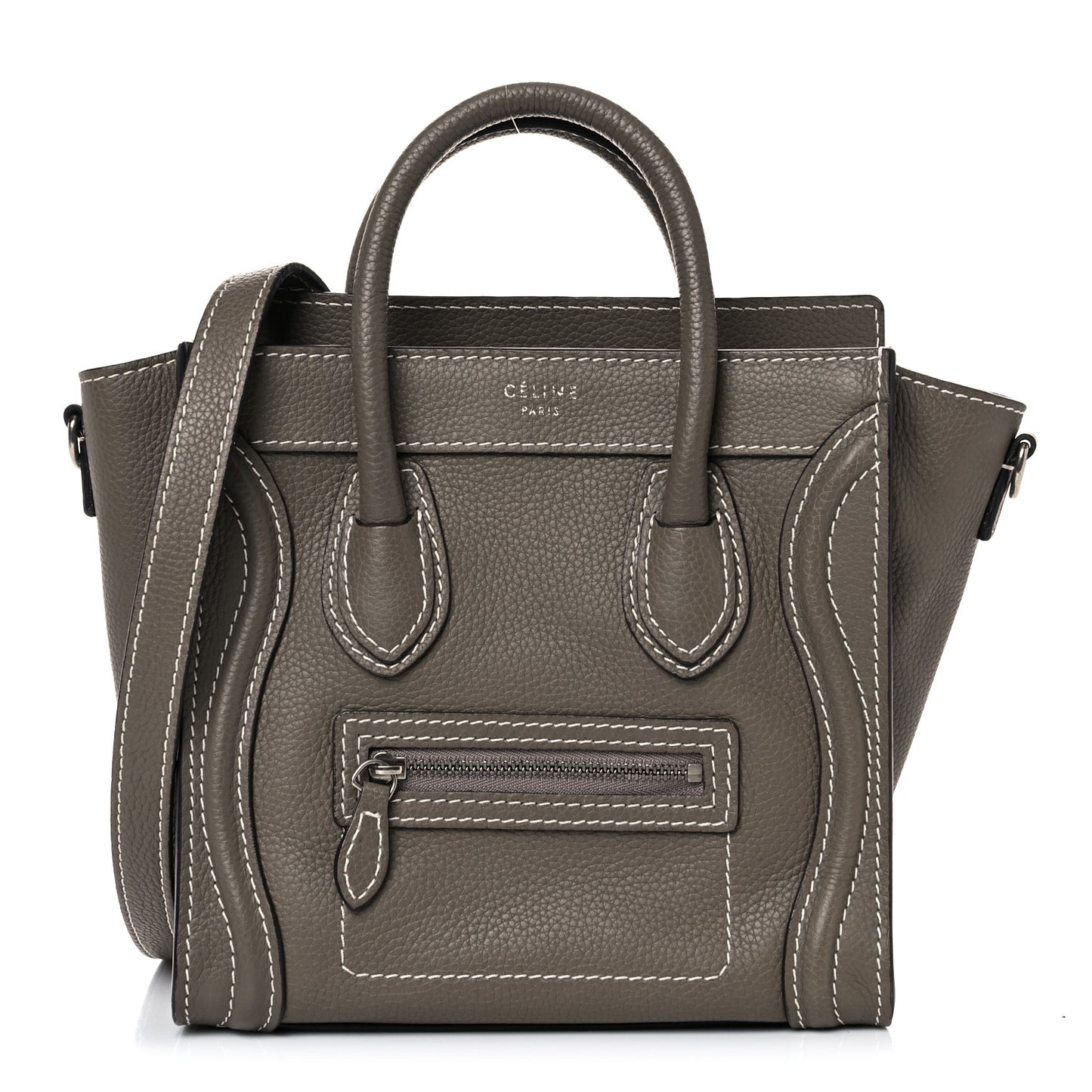 Drummed Calfskin Nano Luggage Souris