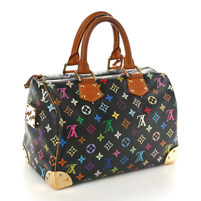 Louis Vuitton Monogram Multicolor Speedy 30 Black 3 of 15