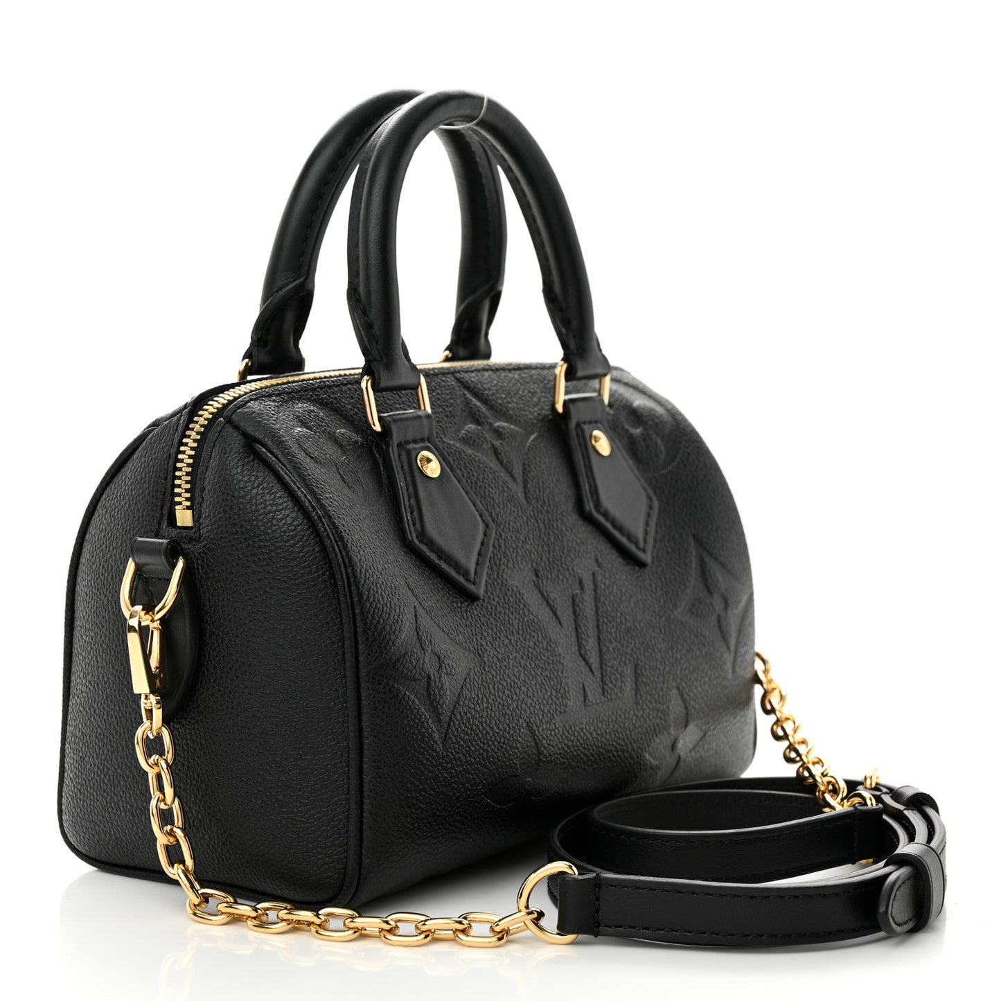 LOUIS VUITTON Empreinte Monogram Giant Speedy Bandouliere 20 Black