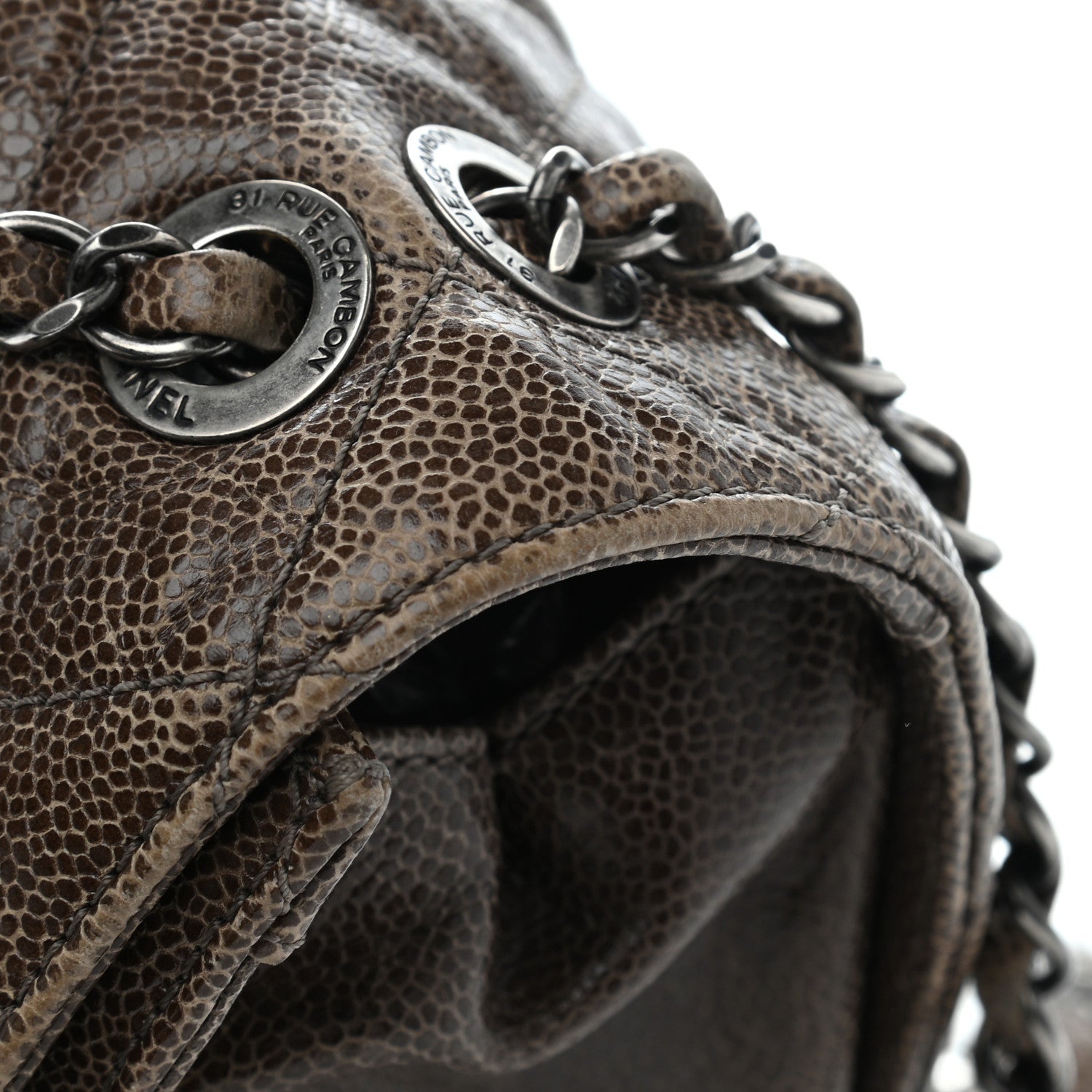 Chanel Crumpled Grained Calfskin Jumbo CC Crave Flap Beige 20 of 21