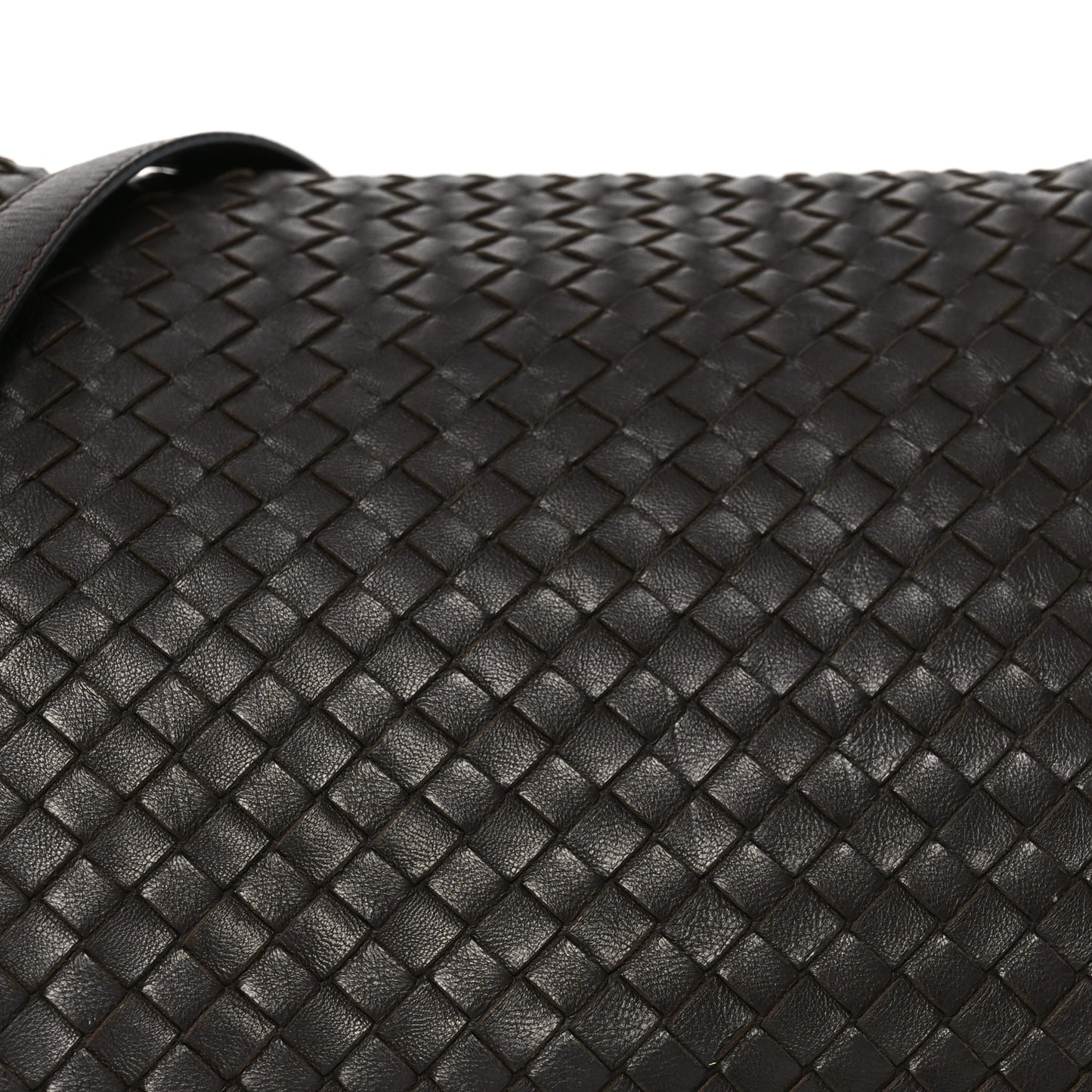 Nappa Intrecciato Messenger Bag Ebano