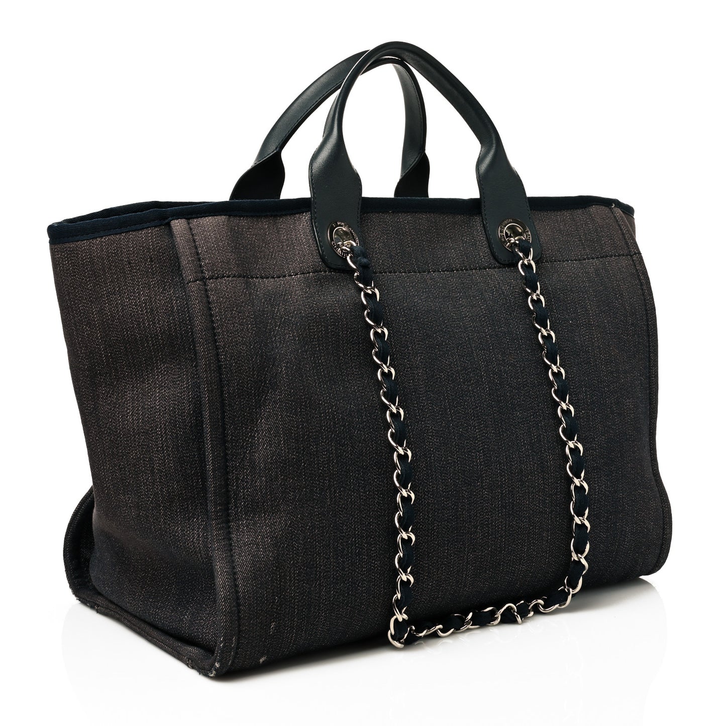 Denim Medium Deauville Tote Dark Blue