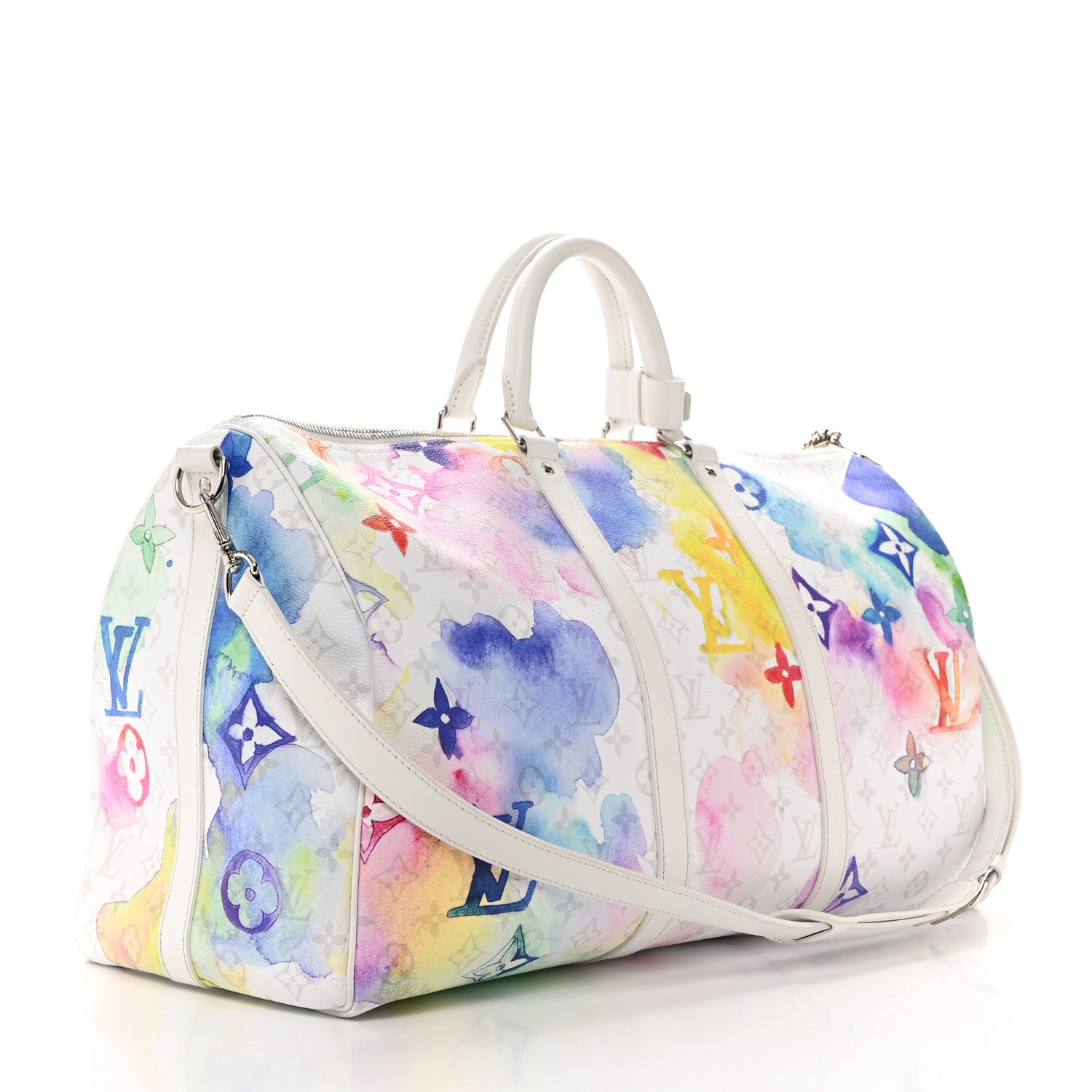 Louis Vuitton Monogram Watercolor Keepall Bandouliere 50 Multicolor 2 of 13