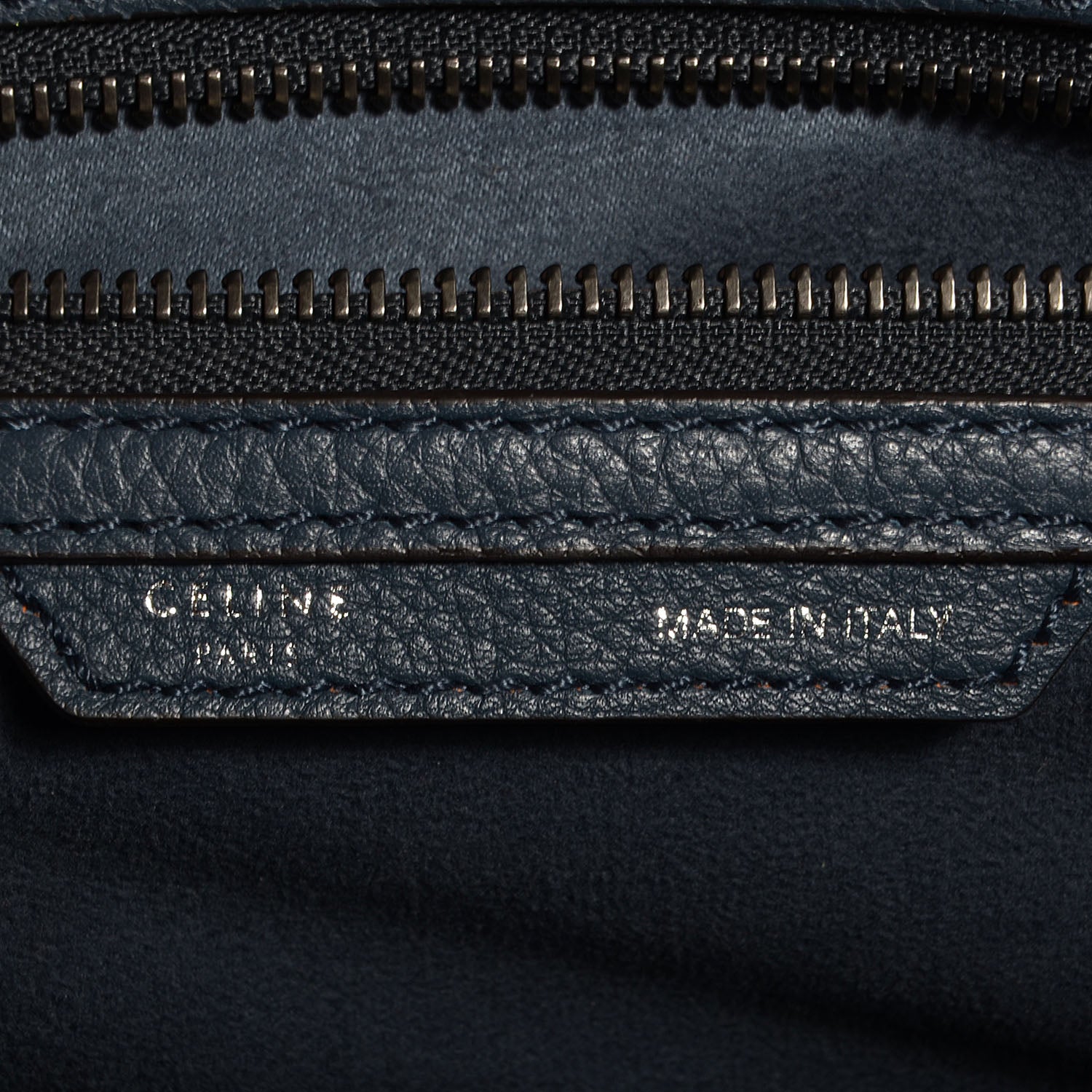 Celine Drummed Calfskin Micro Luggage Orage 6 of 8