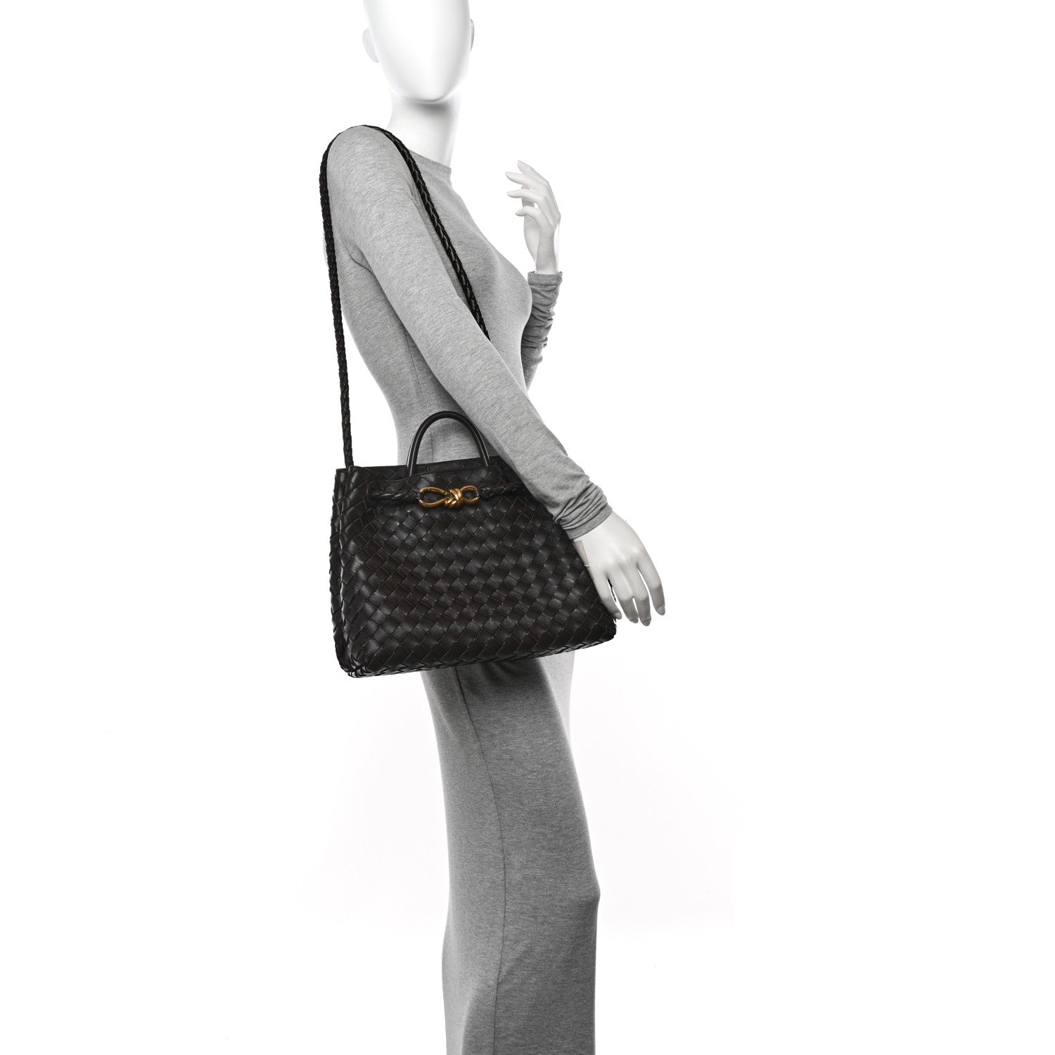 Bottega Veneta Nappa Intrecciato Medium Andiamo Shoulder Bag Fondant 2 of 9