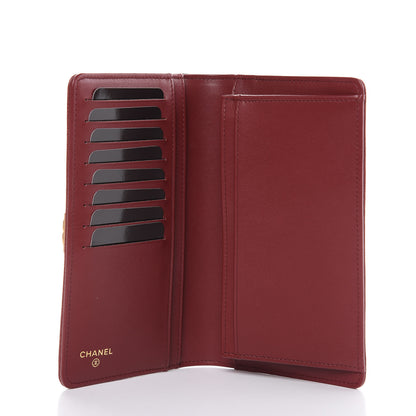 Chanel Caviar Quilted Boy Yen Wallet Burgundy 5 of 11