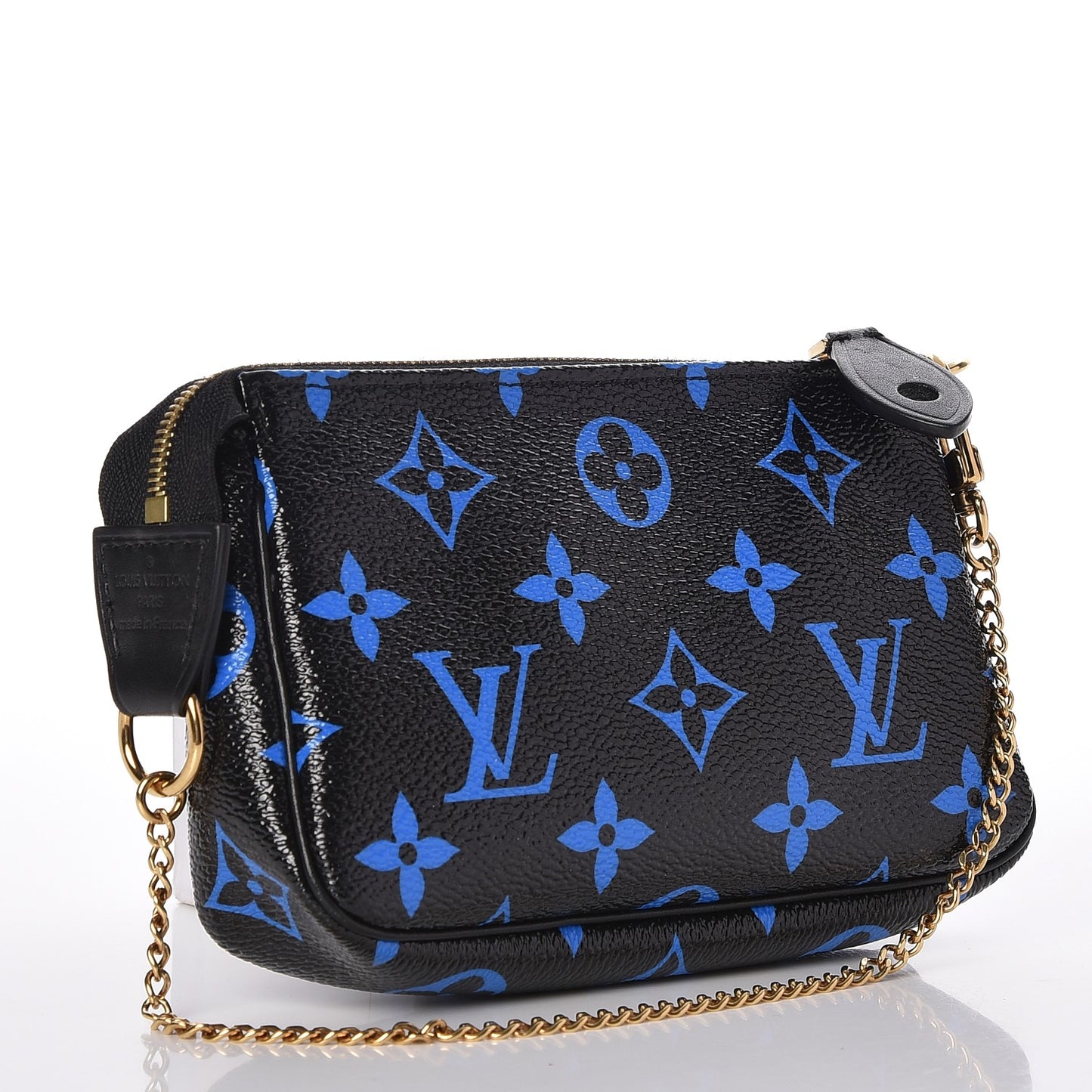 Colored Monogram Mini Pochette Accessories Blue Black