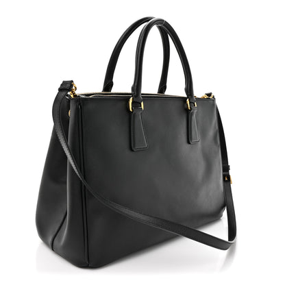 Prada Saffiano Medium Galleria Double Zip Tote Black 3 of 9