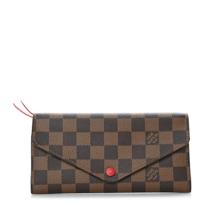 Louis Vuitton Damier Ebene Josephine Wallet Red 1 of 8