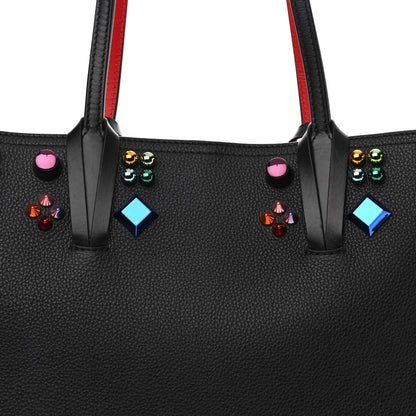 Christian Louboutin Calfskin Empire Spike Studded East West Cabata Tote Black 9 of 11