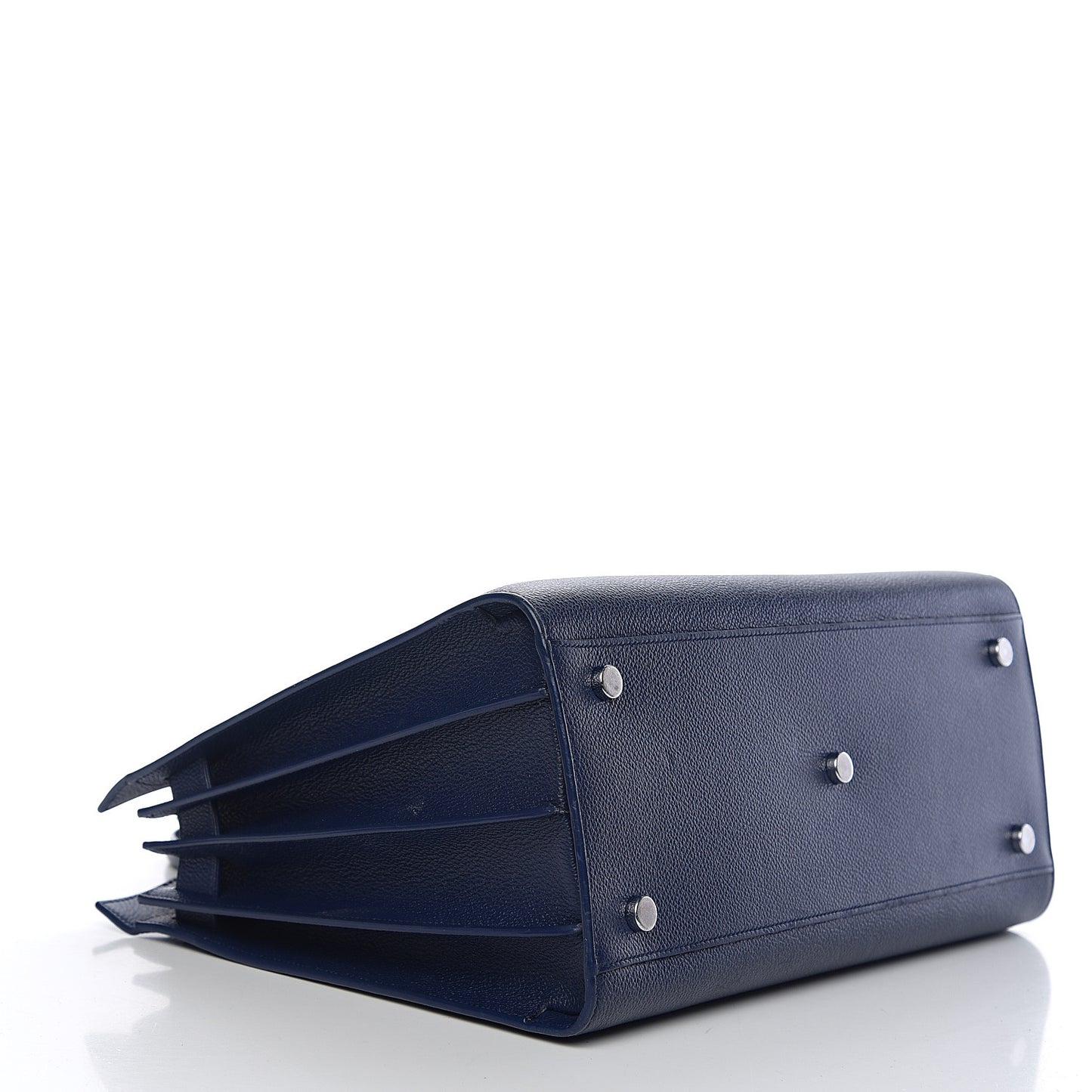 Grained Calfskin Small Sac De Jour Navy
