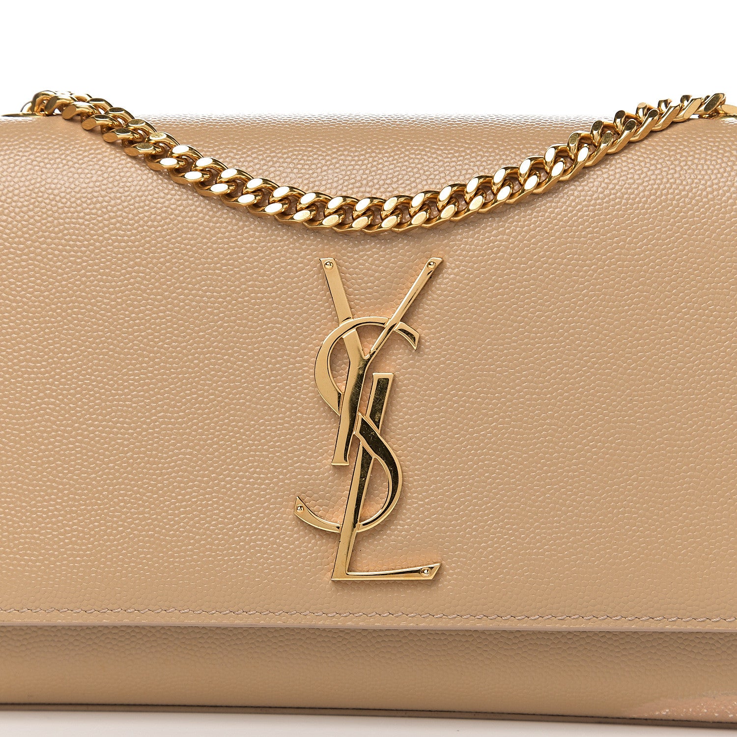Saint Laurent Grain De Poudre Small Monogram Kate Satchel Nude Powder 11 of 11