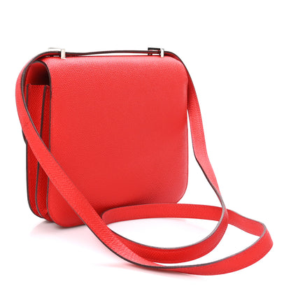 Hermes Epsom Enamel Constance 18 Rouge de Coeur Mauve Sylvestre 3 of 12