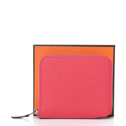 Hermes Epsom Silk'in Compact Wallet Rose Extreme Fauve 8 of 8