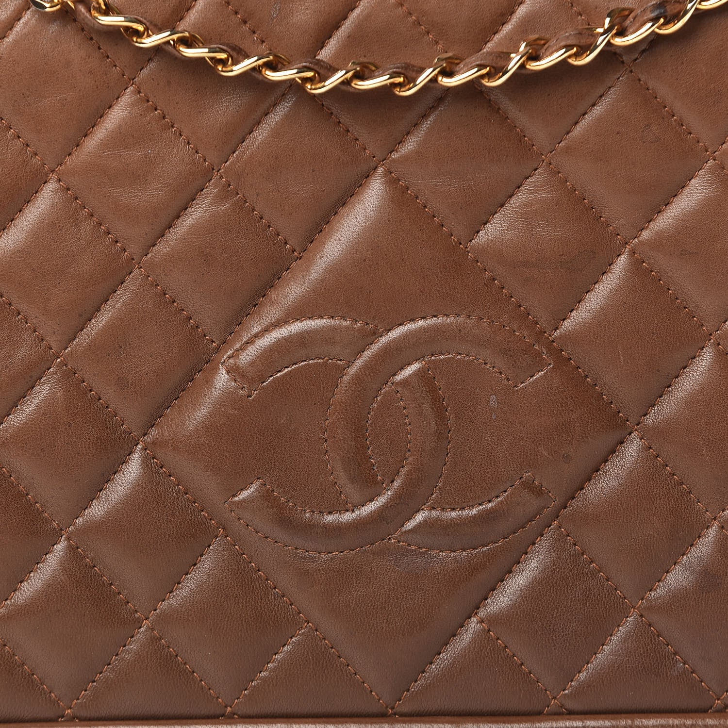 Chanel Lambskin Quilted Timeless CC Small Single Flap Brown 13 of 13