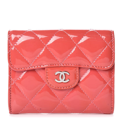 Chanel Patent Quilted Card Holder Pink 1 of 13