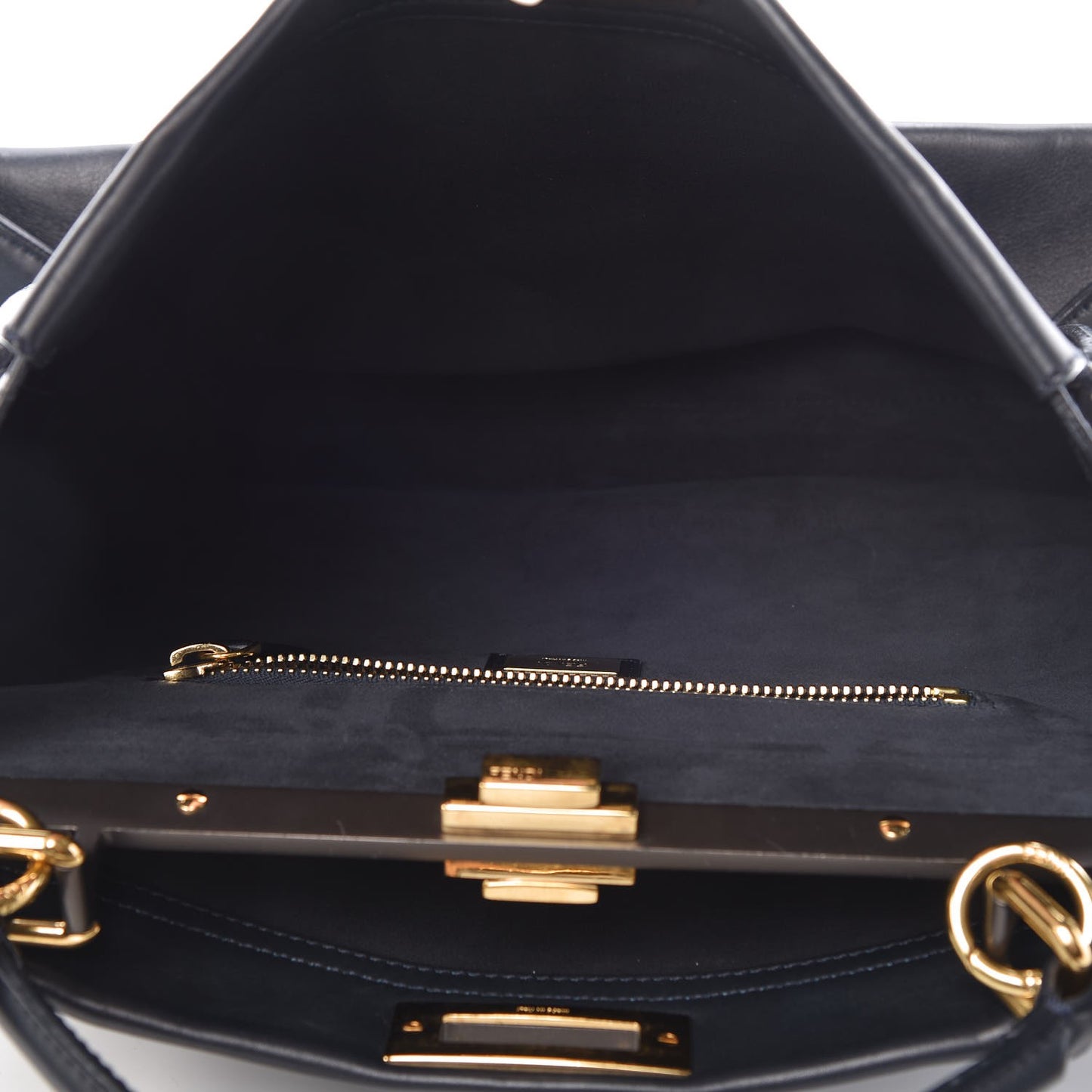 Vitello Dolce Marmol Large Peekaboo Iconic Satchel Blue Notte