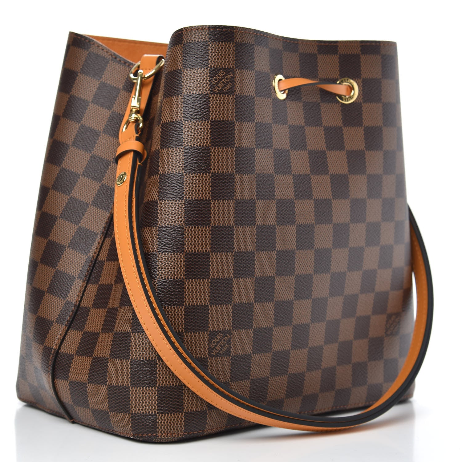 Louis Vuitton Damier Ebene Neonoe MM Safran 3 of 9