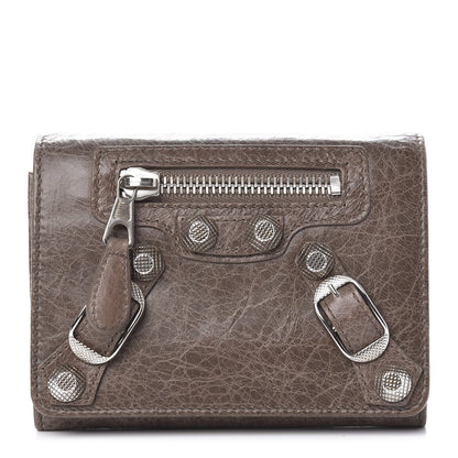 Balenciaga Agneau Giant 21 Silver Hardware Card Case Noix 1 of 8