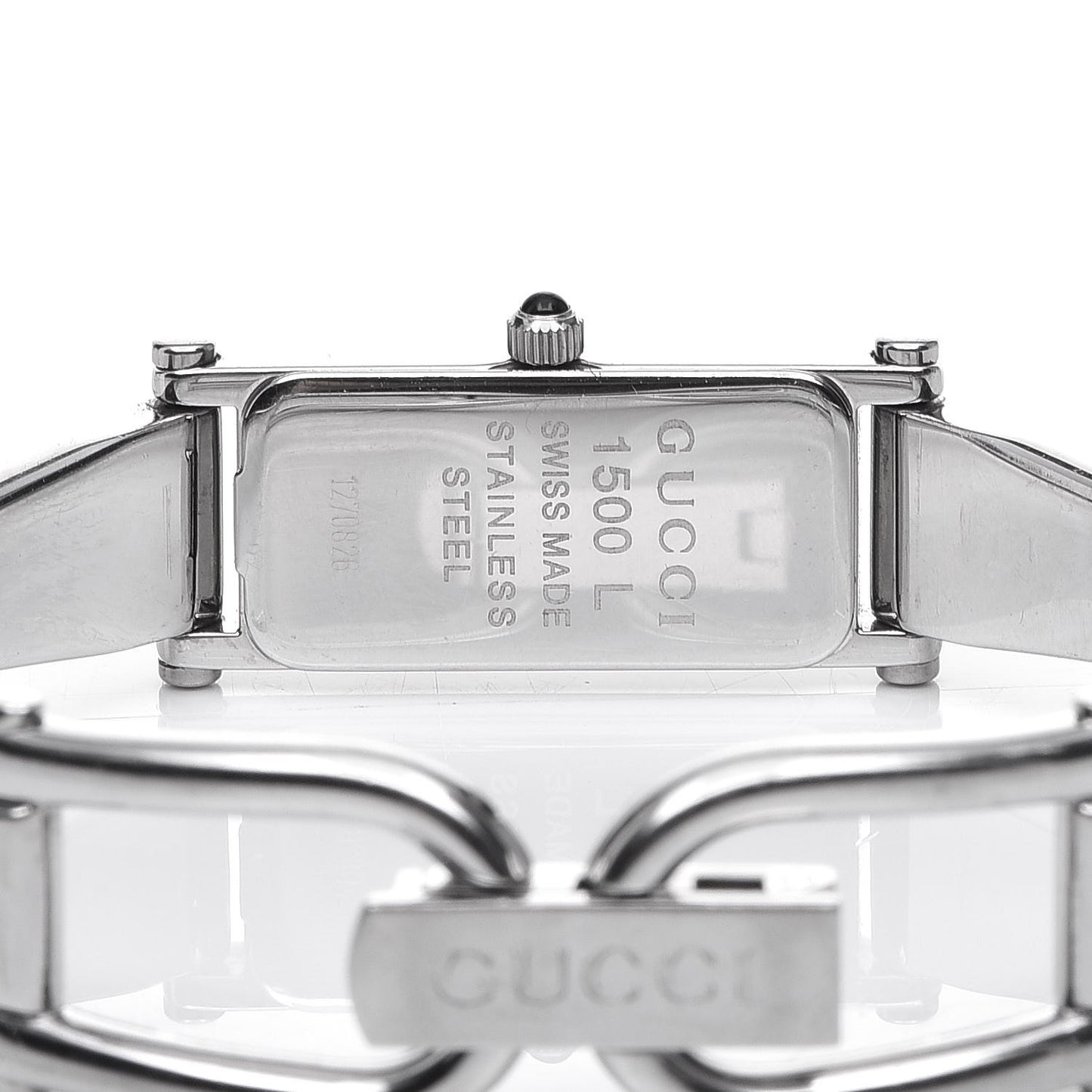 Stainless Steel 12mm 1500L Horsebit Quartz Watch Grey