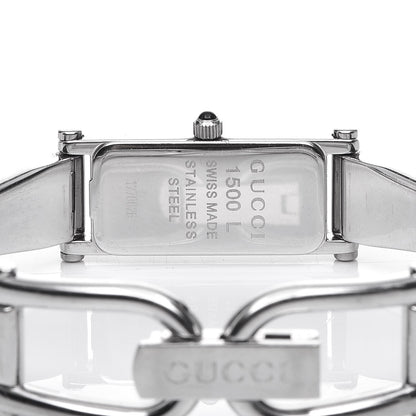 Gucci Stainless Steel 12mm 1500L Horsebit Quartz Watch Grey 5 of 6
