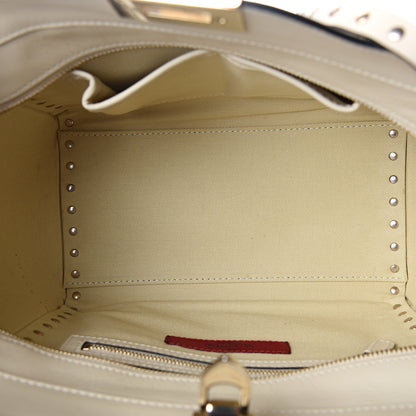 Valentino Garavani Vitello Small Rockstud Double Handle Tote Ivory 4 of 9