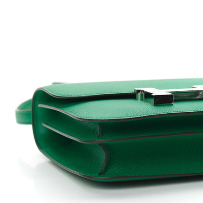 Hermes Epsom Enamel Constance 18 Vert Jade Bleu Brume 8 of 9