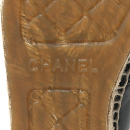 Chanel Lambskin CC Espadrilles 36 Black 8 of 9