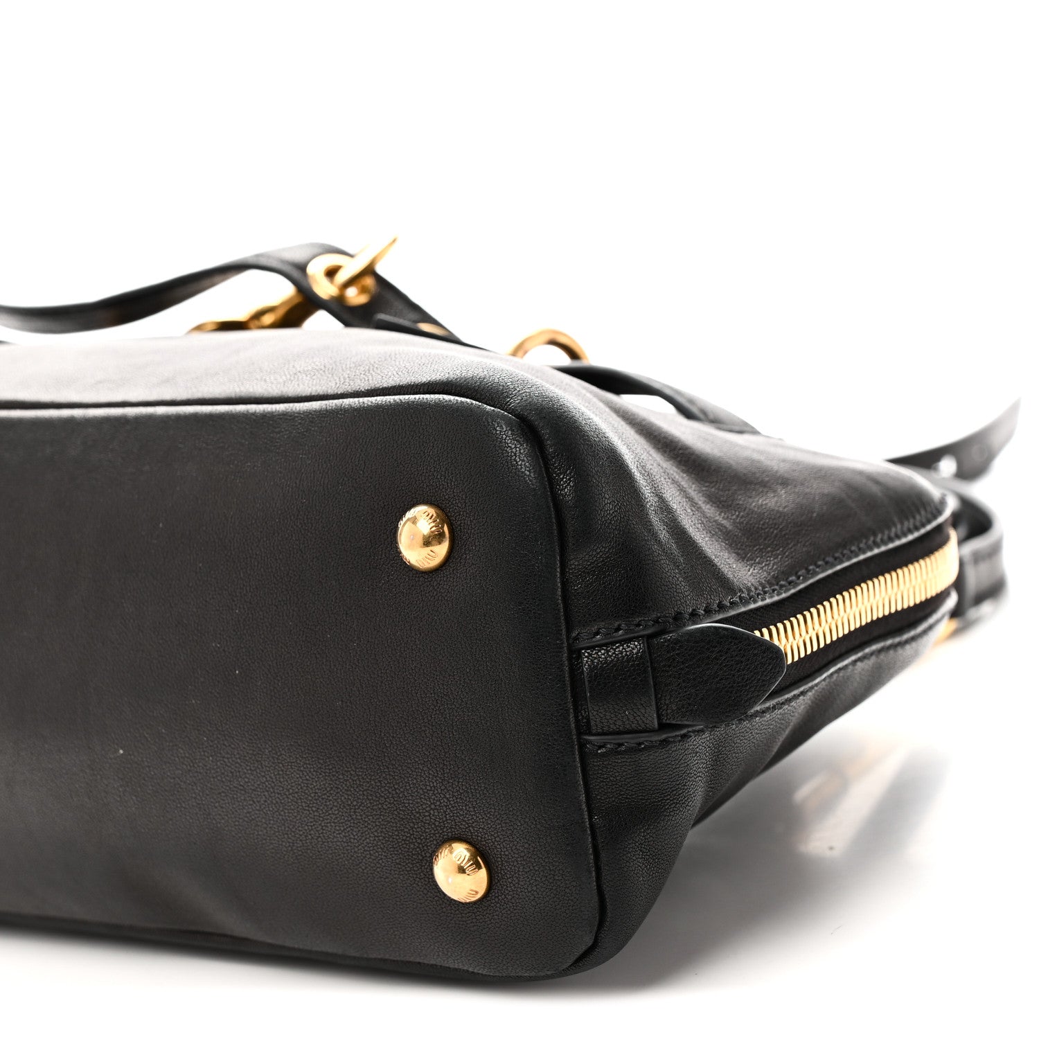 Miu Miu Nappa Aviator Regular Aventure Bag Black 9 of 9