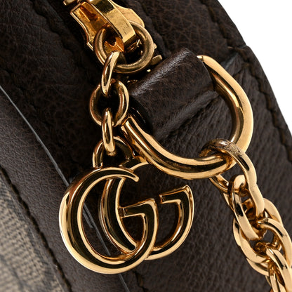 Gucci GG Supreme Monogram Web Mini Ophidia Round Shoulder Bag Brown 11 of 13