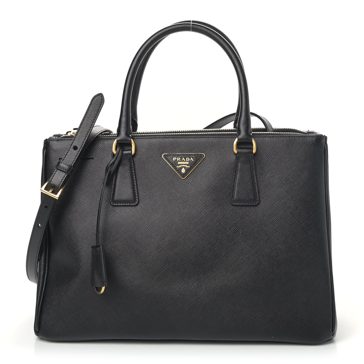 Prada Saffiano Medium Galleria Double Zip Tote Black 1 of 6