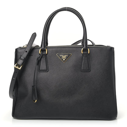 Prada Saffiano Medium Galleria Double Zip Tote Black 1 of 6
