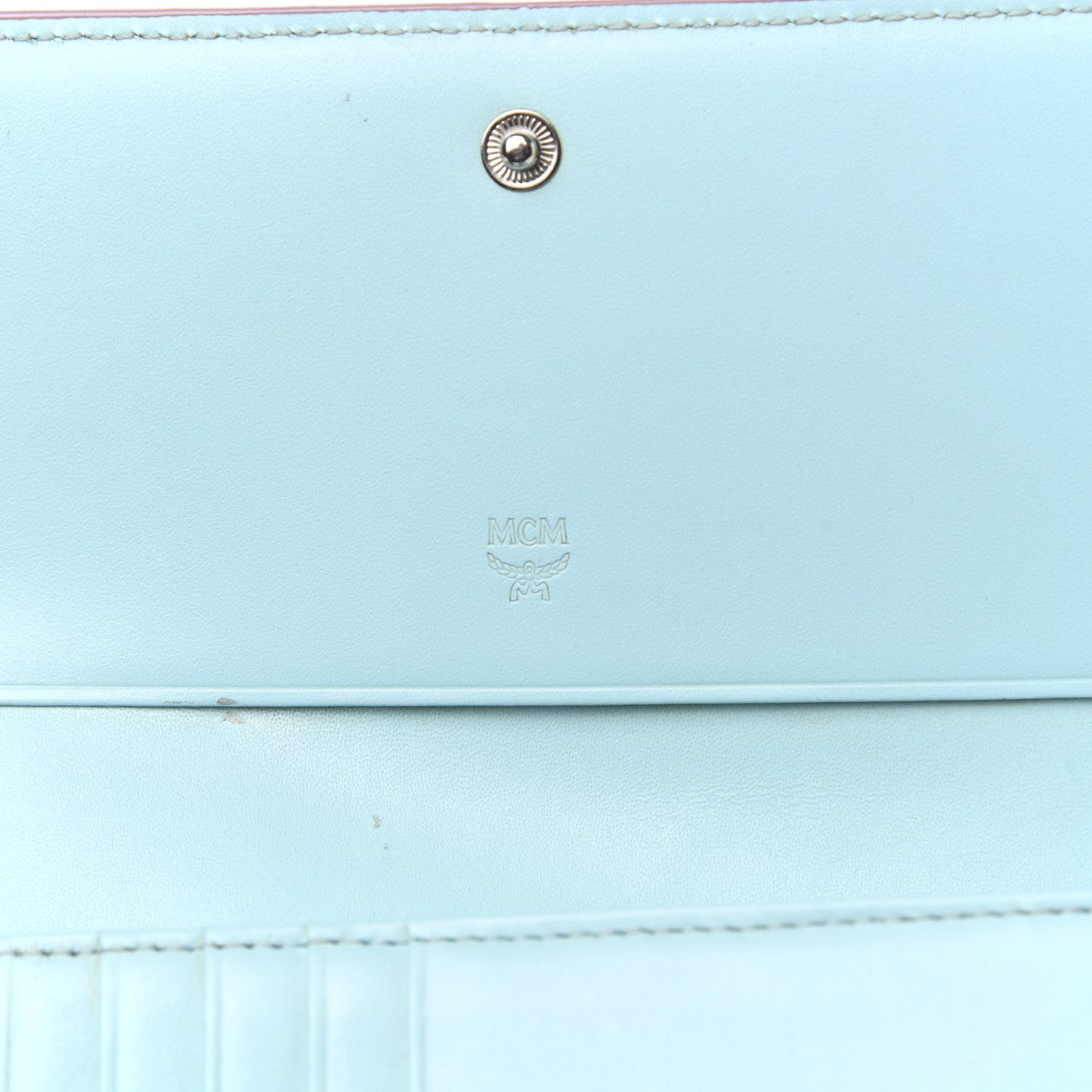 Calfskin Roboter Tri-Fold Wallet White