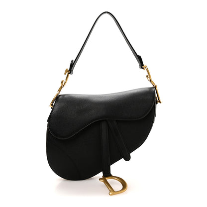 Christian Dior Grained Calfskin Saddle Bag Black 1 of 10